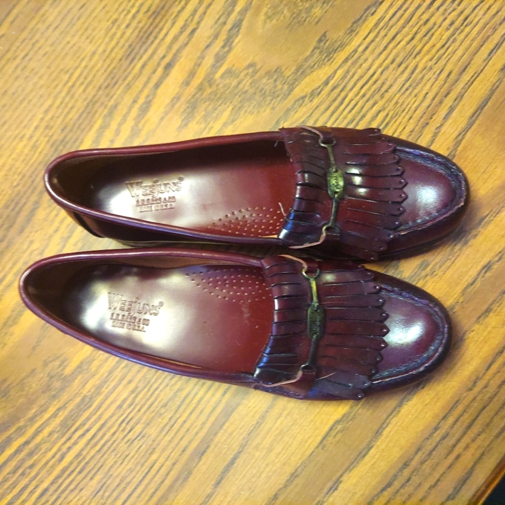 G.H. Bass & Co. Dark Red Leather Loafers